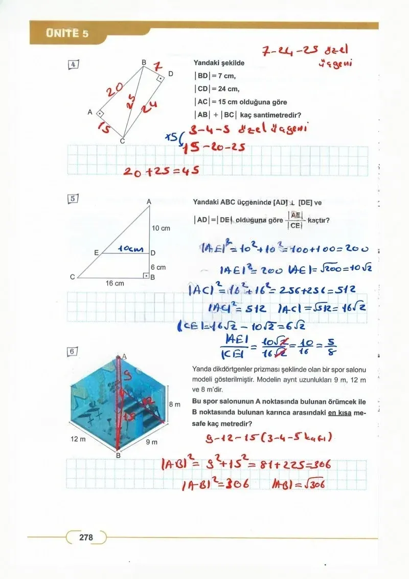 8. Sınıf Matematik Ders Kitabı Cevapları Meb Yayınları Sayfa 278 Çözüm Görseli