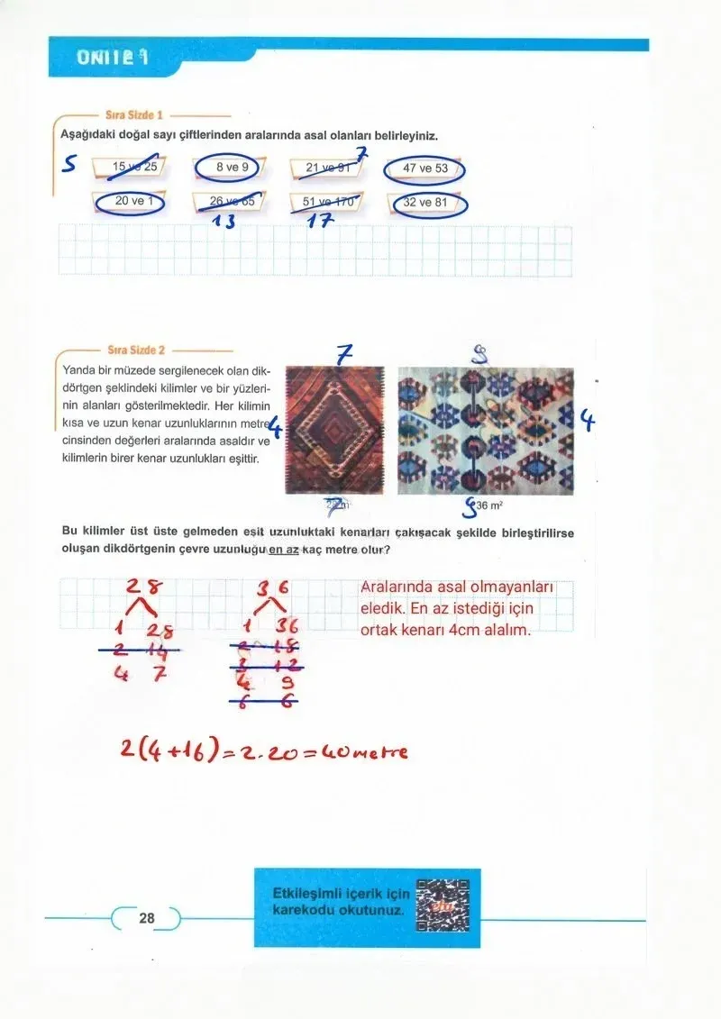 8. Sınıf Matematik Ders Kitabı Cevapları Meb Yayınları Sayfa 28 Çözüm Görseli
