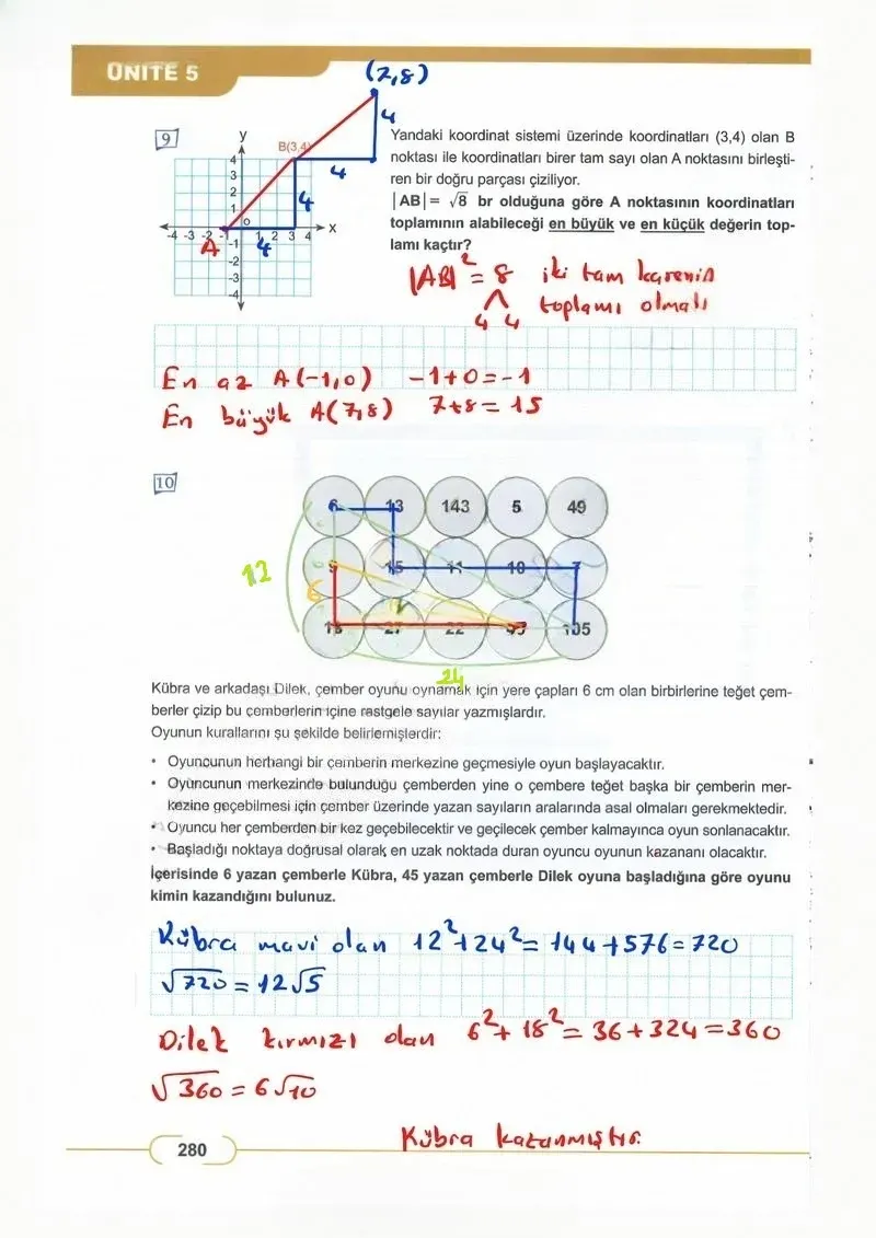 8. Sınıf Matematik Ders Kitabı Cevapları Meb Yayınları Sayfa 280 Çözüm Görseli