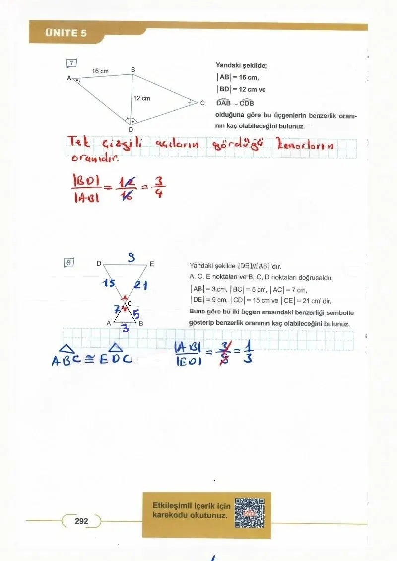 8. Sınıf Matematik Ders Kitabı Cevapları Meb Yayınları Sayfa 292 Çözüm Görseli