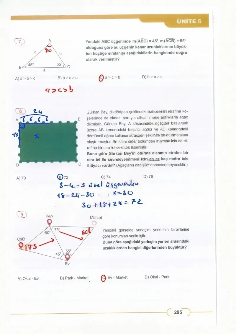 8. Sınıf Matematik Ders Kitabı Cevapları Meb Yayınları Sayfa 295 Çözüm Görseli