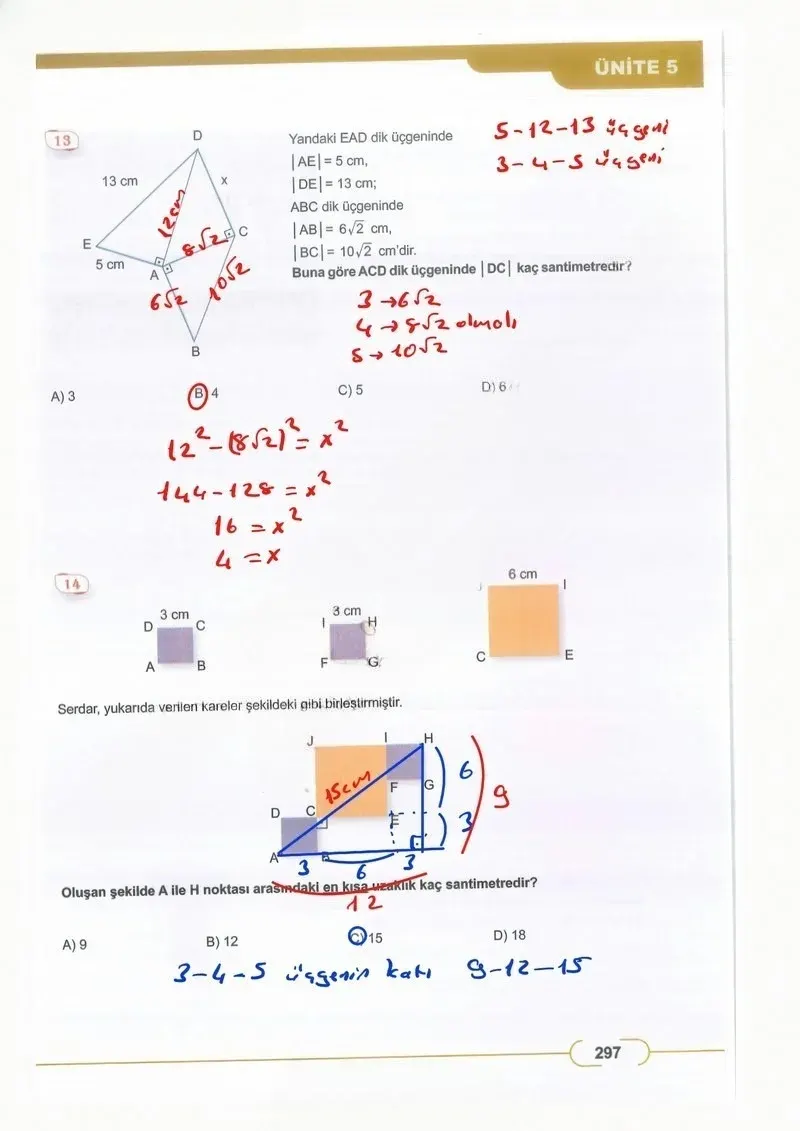 8. Sınıf Matematik Ders Kitabı Cevapları Meb Yayınları Sayfa 297 Çözüm Görseli