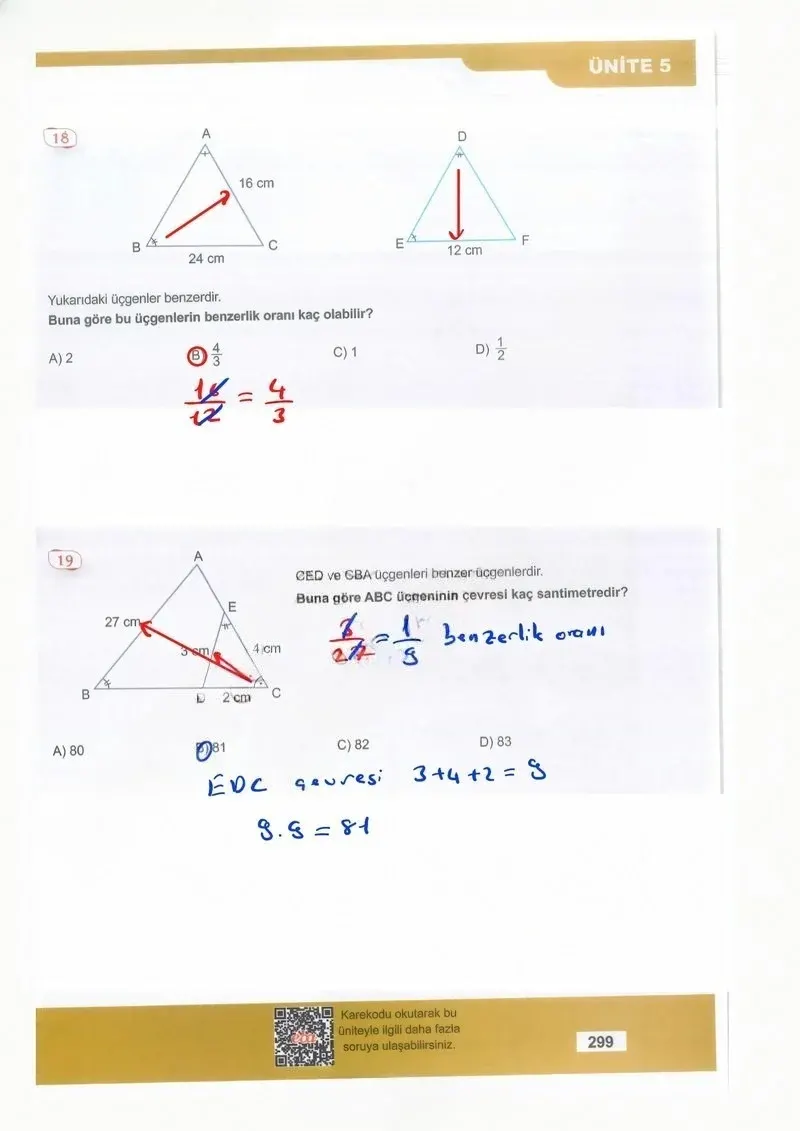 8. Sınıf Matematik Ders Kitabı Cevapları Meb Yayınları Sayfa 299 Çözüm Görseli