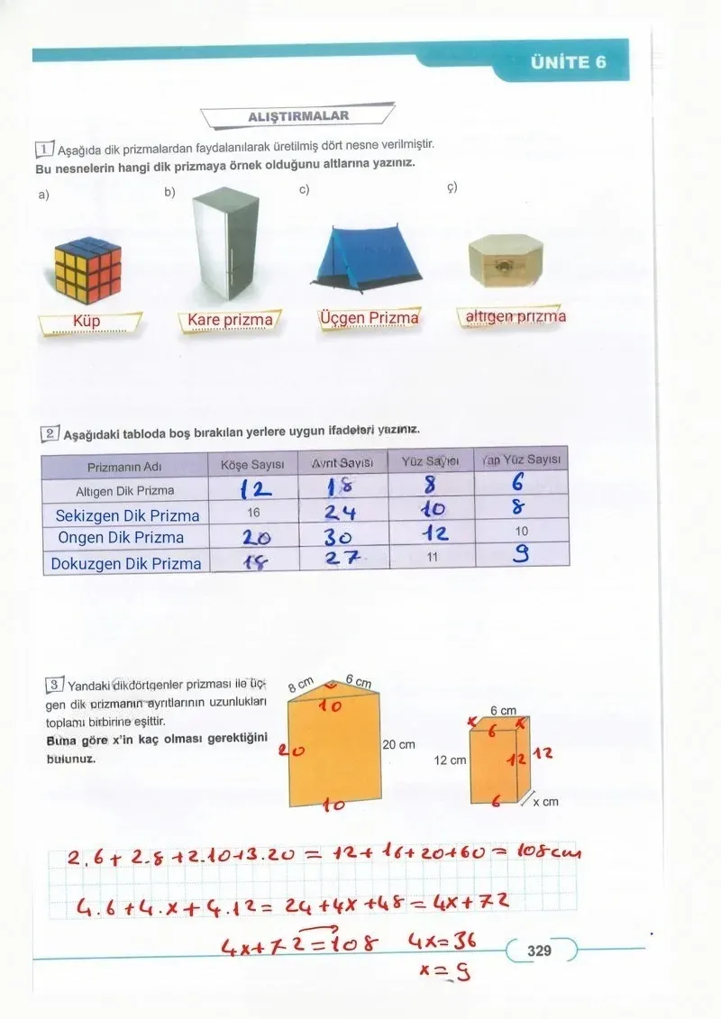 8. Sınıf Matematik Ders Kitabı Cevapları Meb Yayınları Sayfa 329 Çözüm Görseli