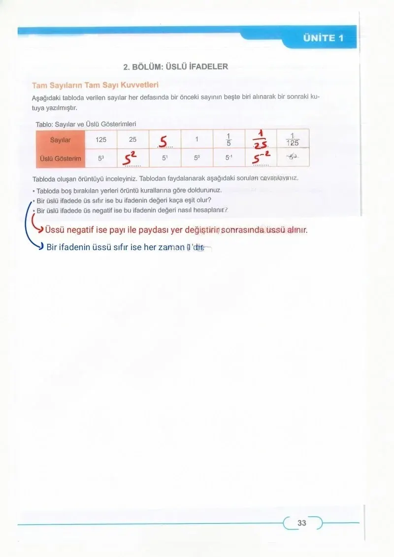 8. Sınıf Matematik Ders Kitabı Cevapları Meb Yayınları Sayfa 33 Çözüm Görseli