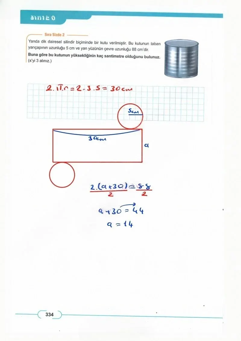 8. Sınıf Matematik Ders Kitabı Cevapları Meb Yayınları Sayfa 334 Çözüm Görseli