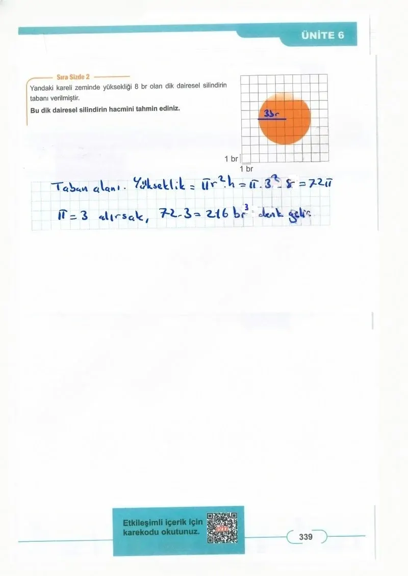 8. Sınıf Matematik Ders Kitabı Cevapları Meb Yayınları Sayfa 339 Çözüm Görseli
