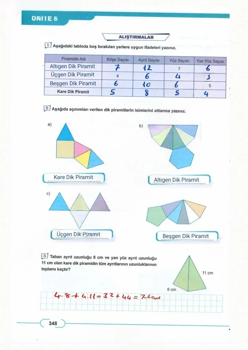 8. Sınıf Matematik Ders Kitabı Cevapları Meb Yayınları Sayfa 348 Çözüm Görseli