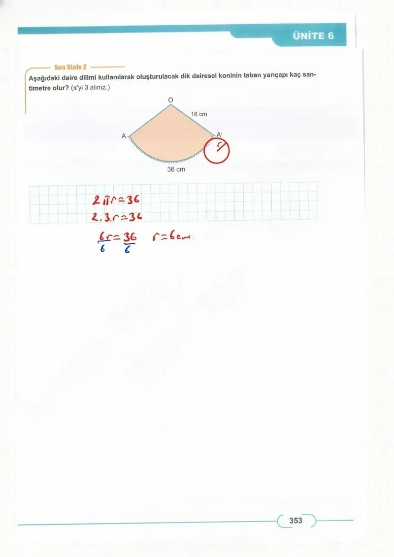 8. Sınıf Matematik Ders Kitabı Cevapları Meb Yayınları Sayfa 353 Çözüm Görseli