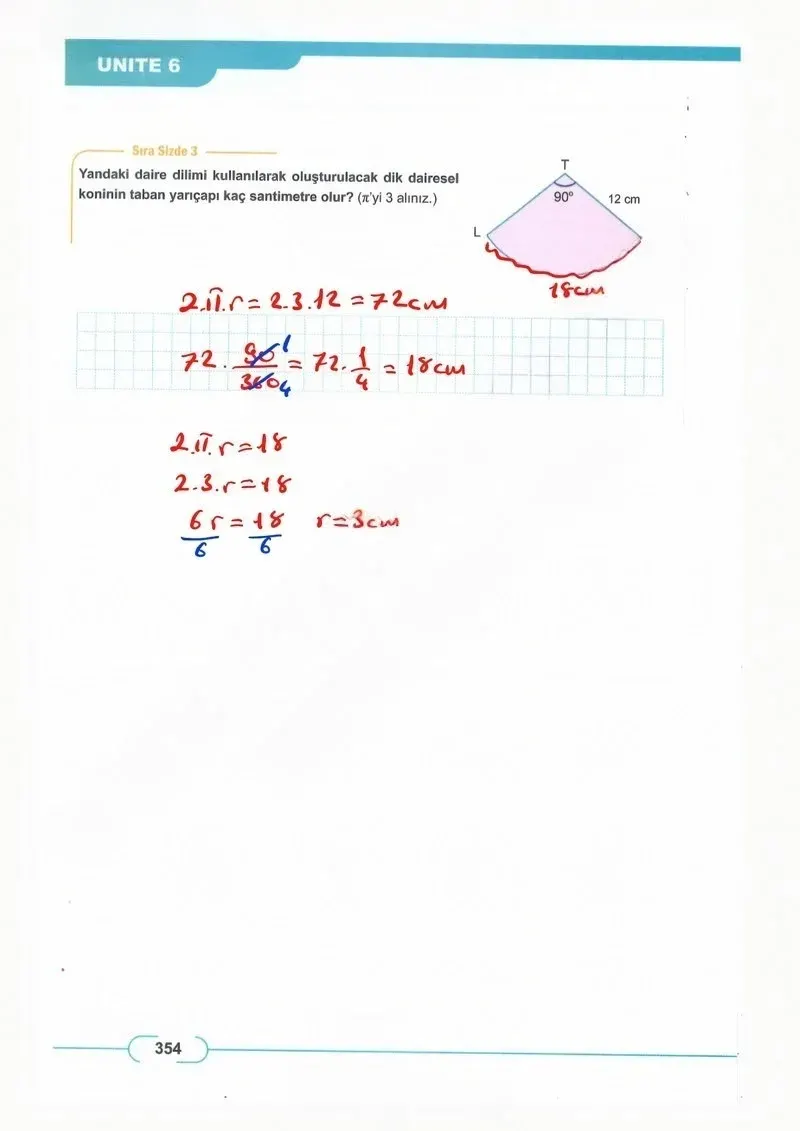 8. Sınıf Matematik Ders Kitabı Cevapları Meb Yayınları Sayfa 354 Çözüm Görseli