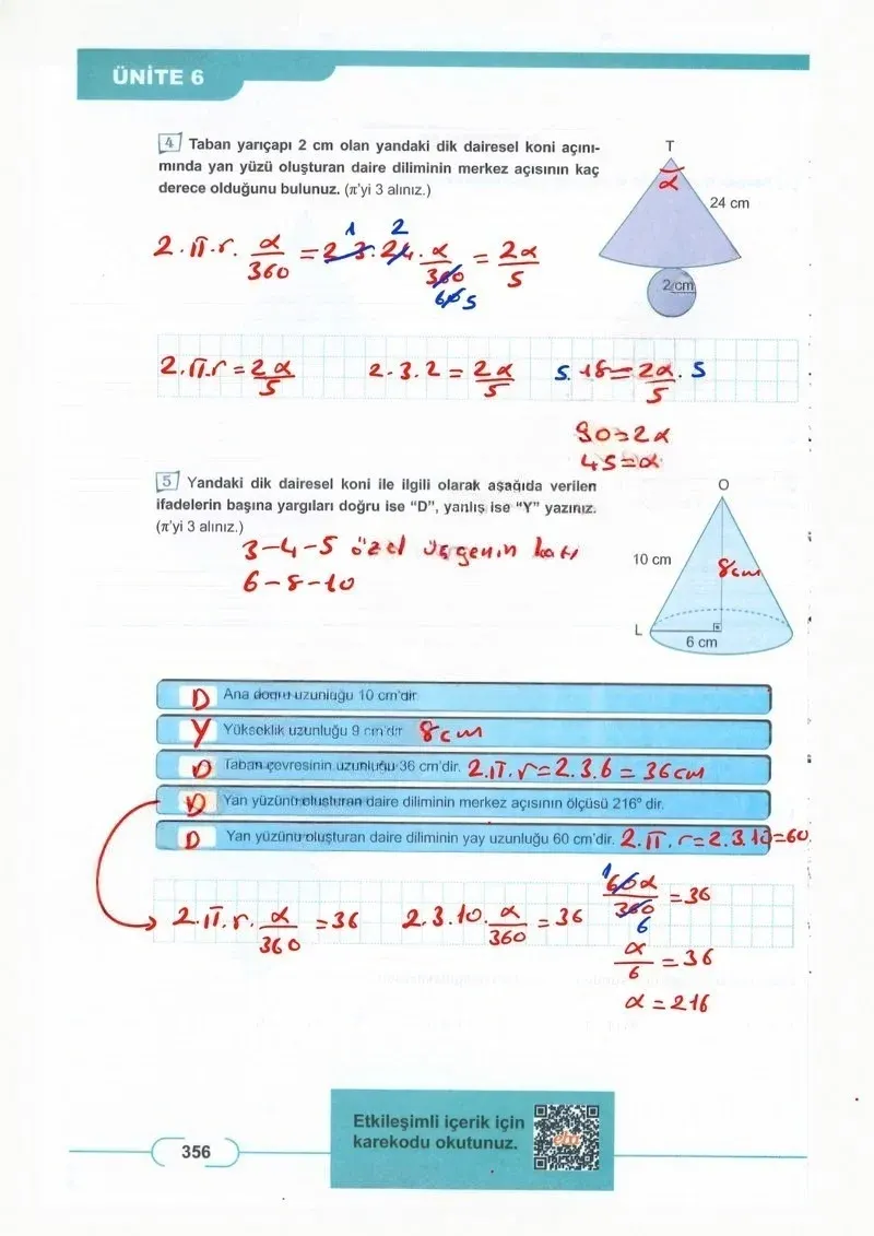 8. Sınıf Matematik Ders Kitabı Cevapları Meb Yayınları Sayfa 356 Çözüm Görseli