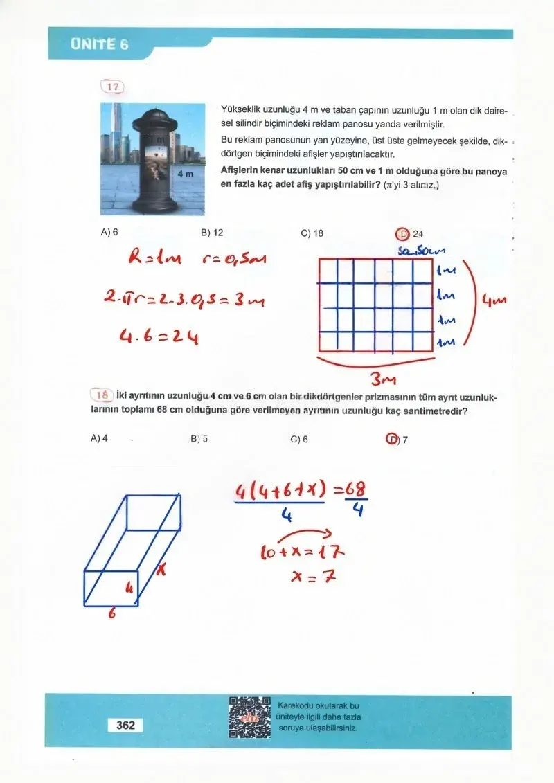 8. Sınıf Matematik Ders Kitabı Cevapları Meb Yayınları Sayfa 362 Çözüm Görseli