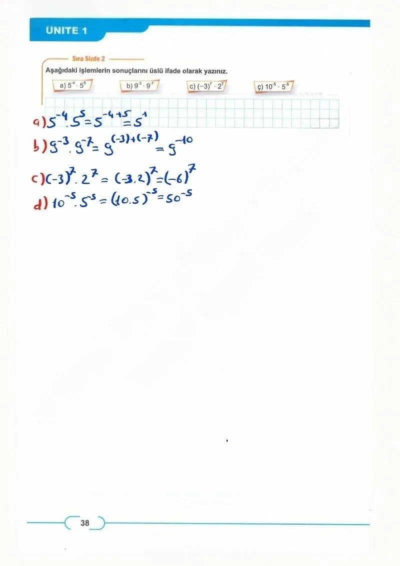 8. Sınıf Matematik Ders Kitabı Cevapları Meb Yayınları Sayfa 38 Çözüm Görseli