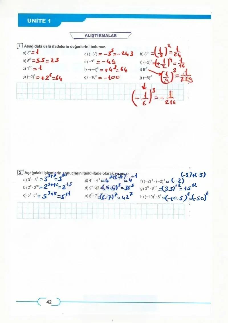 8. Sınıf Matematik Ders Kitabı Cevapları Meb Yayınları Sayfa 42 Çözüm Görseli