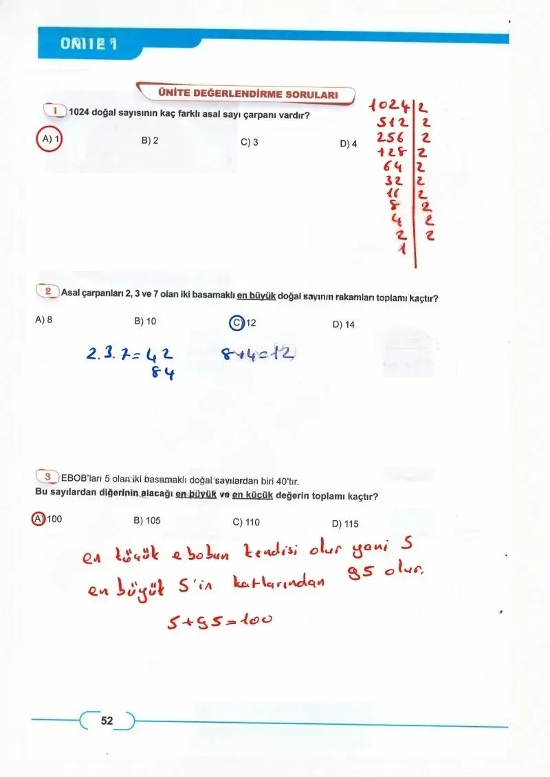 8. Sınıf Matematik Ders Kitabı Cevapları Meb Yayınları Sayfa 52 Çözüm Görseli