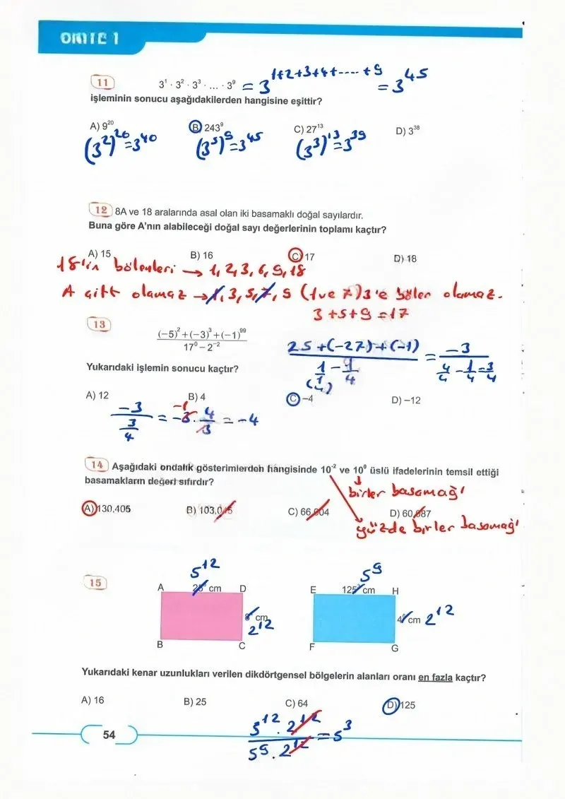 8. Sınıf Matematik Ders Kitabı Cevapları Meb Yayınları Sayfa 54 Çözüm Görseli