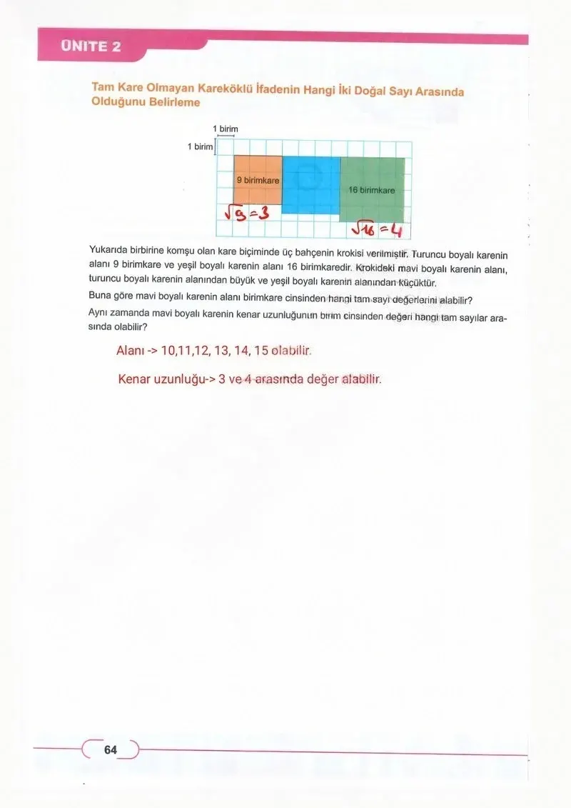 8. Sınıf Matematik Ders Kitabı Cevapları Meb Yayınları Sayfa 64 Çözüm Görseli