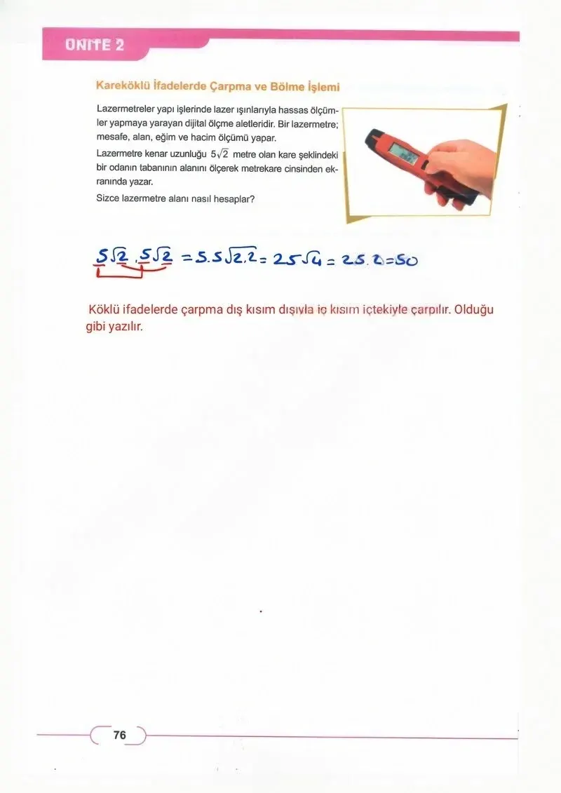 8. Sınıf Matematik Ders Kitabı Cevapları Meb Yayınları Sayfa 76 Çözüm Görseli