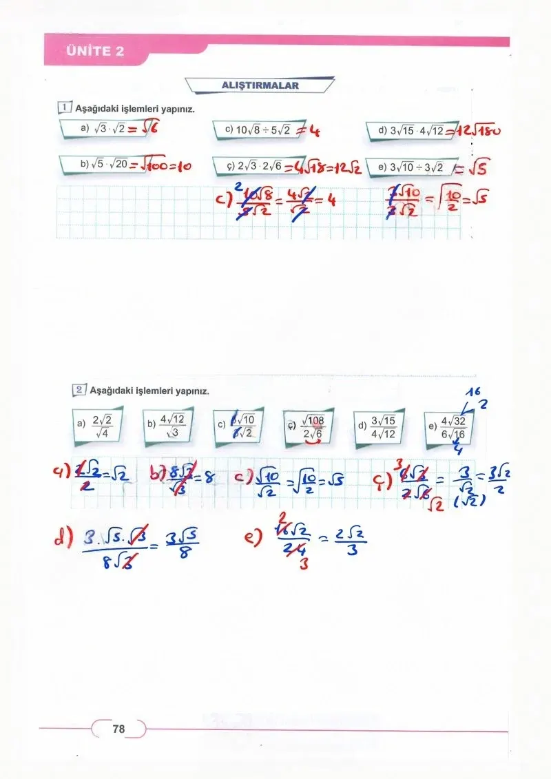 8. Sınıf Matematik Ders Kitabı Cevapları Meb Yayınları Sayfa 78 Çözüm Görseli
