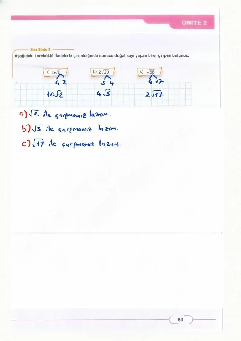 8. Sınıf Matematik Ders Kitabı Cevapları Meb Yayınları Sayfa 83 Çözüm Görseli