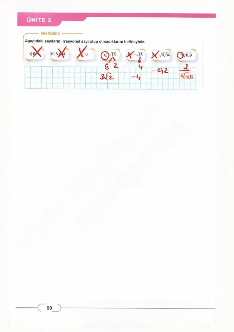 8. Sınıf Matematik Ders Kitabı Cevapları Meb Yayınları Sayfa 90 Çözüm Görseli
