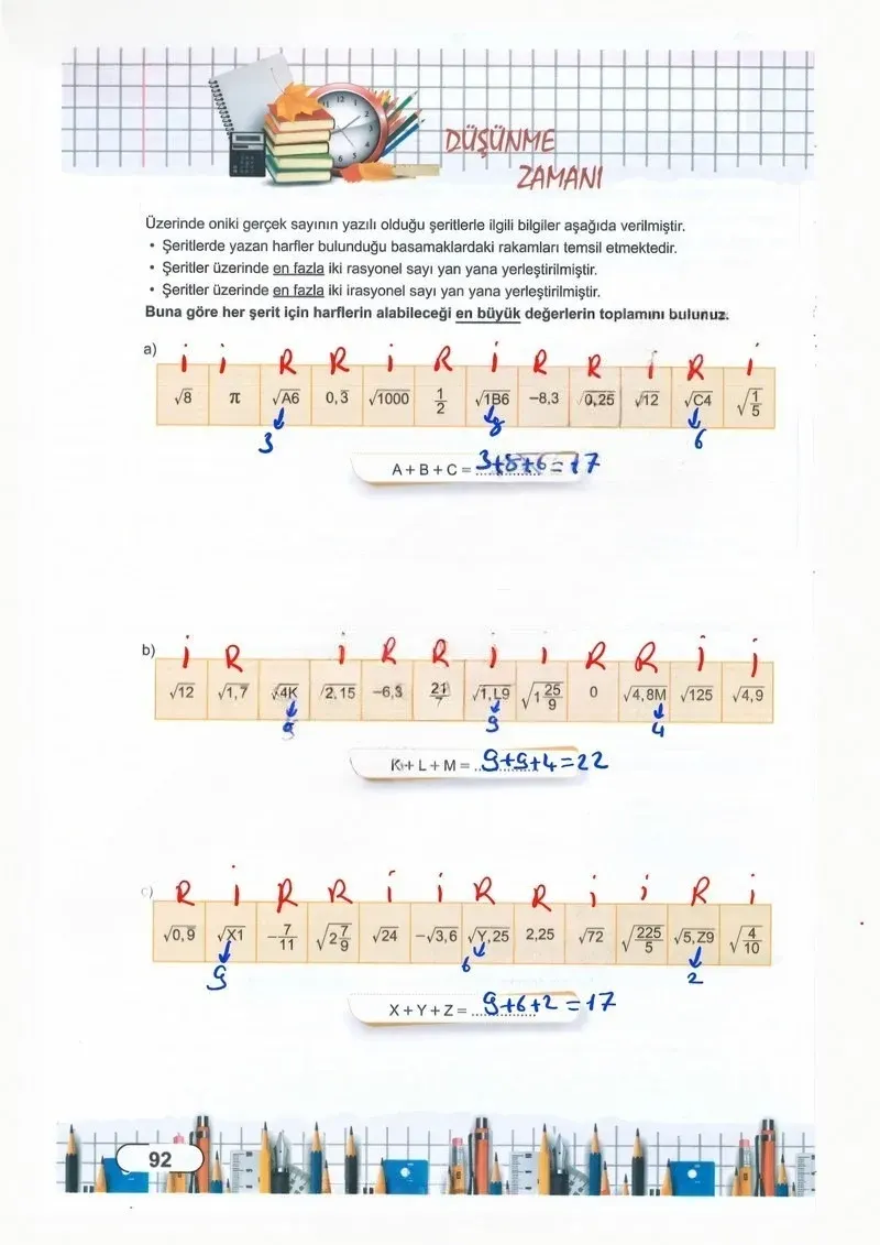 8. Sınıf Matematik Ders Kitabı Cevapları Meb Yayınları Sayfa 92 Çözüm Görseli
