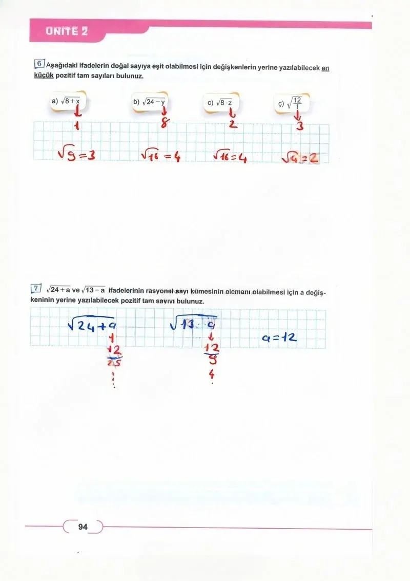 8. Sınıf Matematik Ders Kitabı Cevapları Meb Yayınları Sayfa 94 Çözüm Görseli
