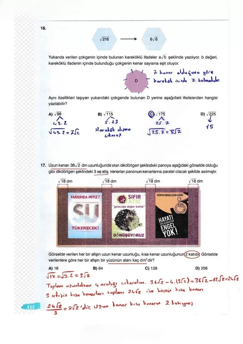 8. Sınıf Matematik Ders Kitabı Cevapları Sonuç Yayınları Sayfa 112 Çözüm Görseli