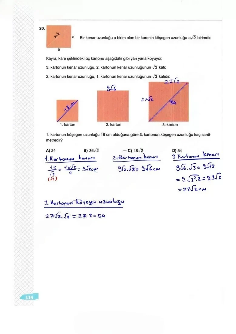 8. Sınıf Matematik Ders Kitabı Cevapları Sonuç Yayınları Sayfa 114 Çözüm Görseli