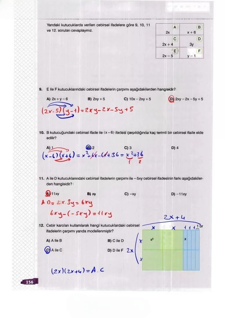 8. Sınıf Matematik Ders Kitabı Cevapları Sonuç Yayınları Sayfa 156 Çözüm Görseli