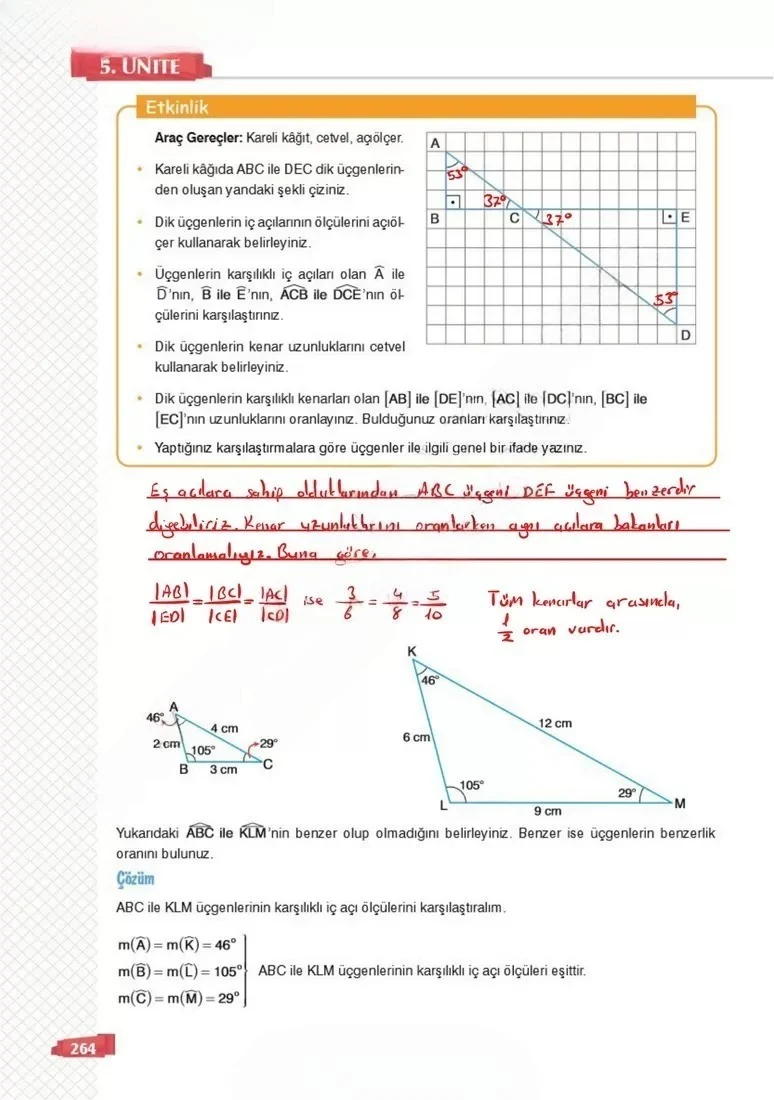 8. Sınıf Matematik Ders Kitabı Cevapları Sonuç Yayınları Sayfa 264 Çözüm Görseli
