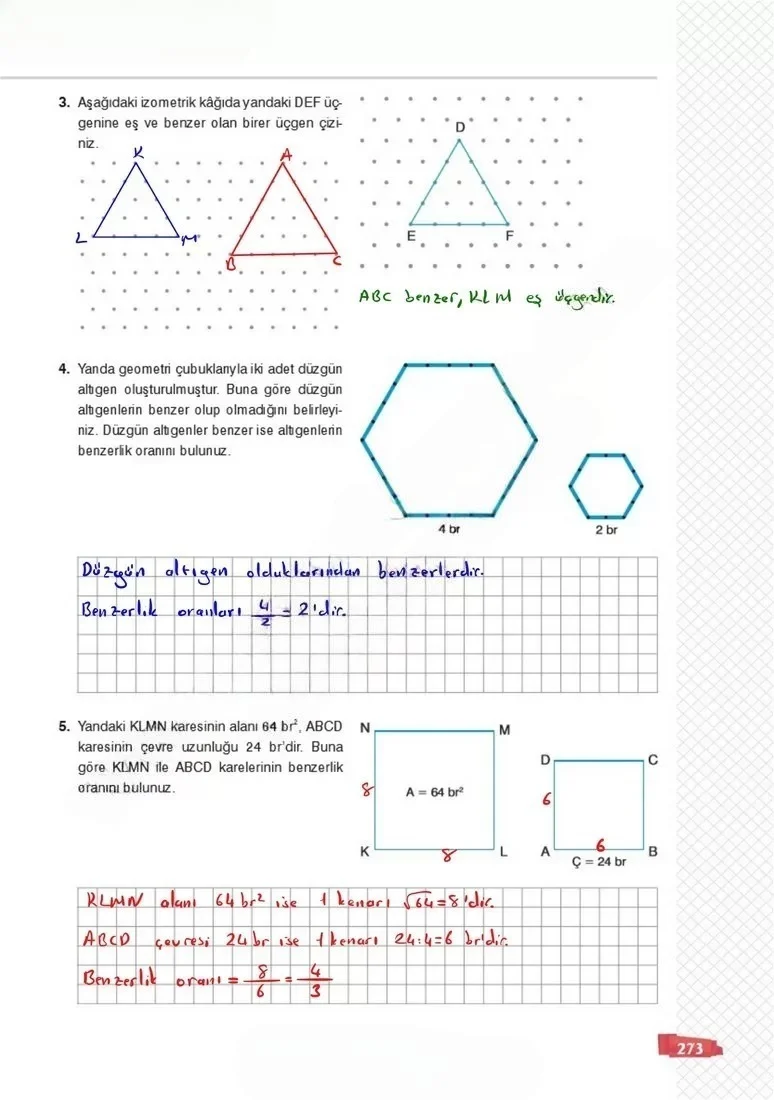 8. Sınıf Matematik Ders Kitabı Cevapları Sonuç Yayınları Sayfa 273 Çözüm Görseli