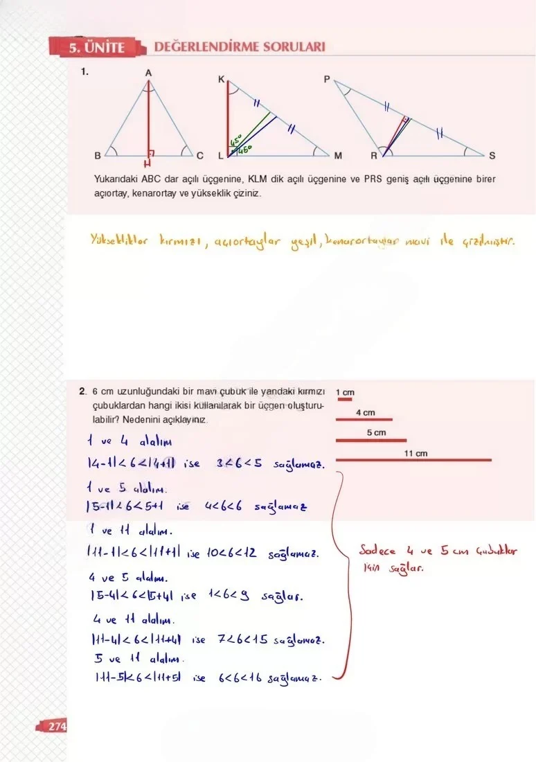 8. Sınıf Matematik Ders Kitabı Cevapları Sonuç Yayınları Sayfa 274 Çözüm Görseli