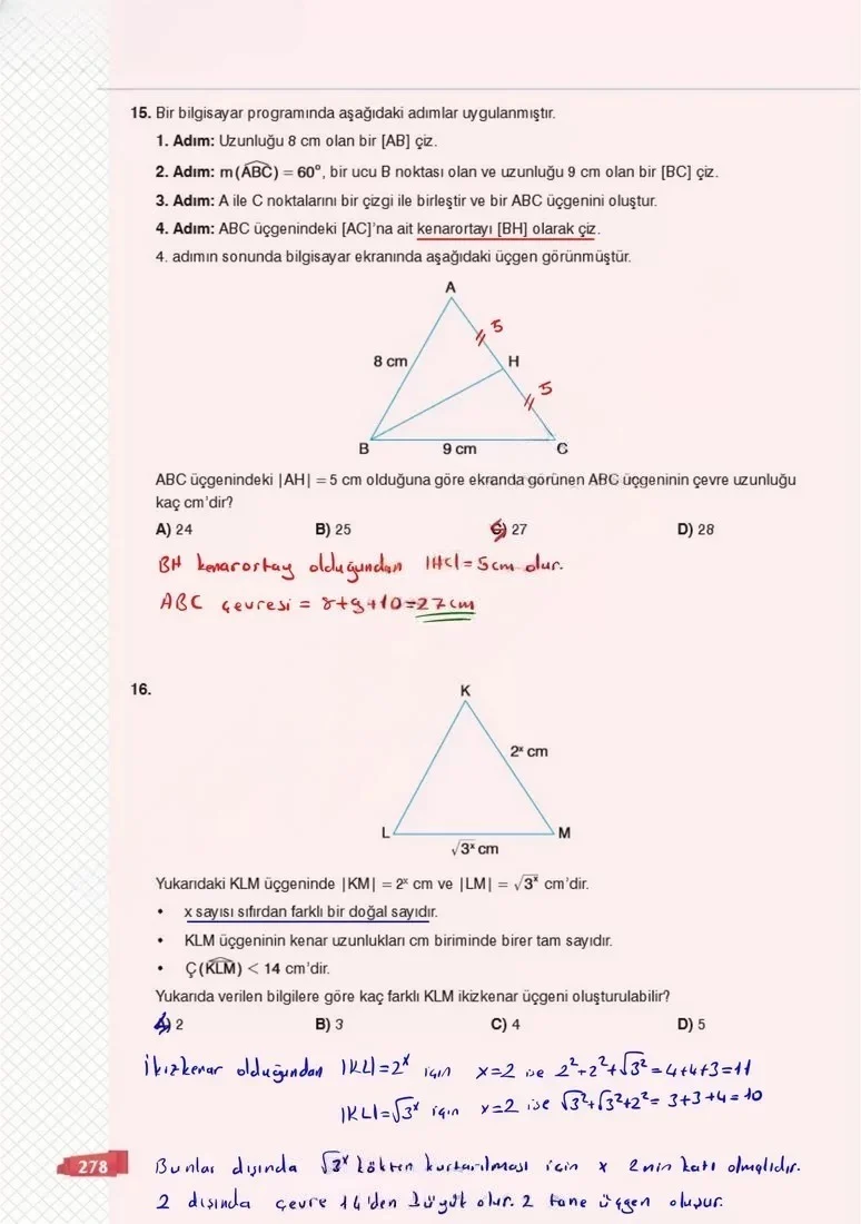 8. Sınıf Matematik Ders Kitabı Cevapları Sonuç Yayınları Sayfa 278 Çözüm Görseli