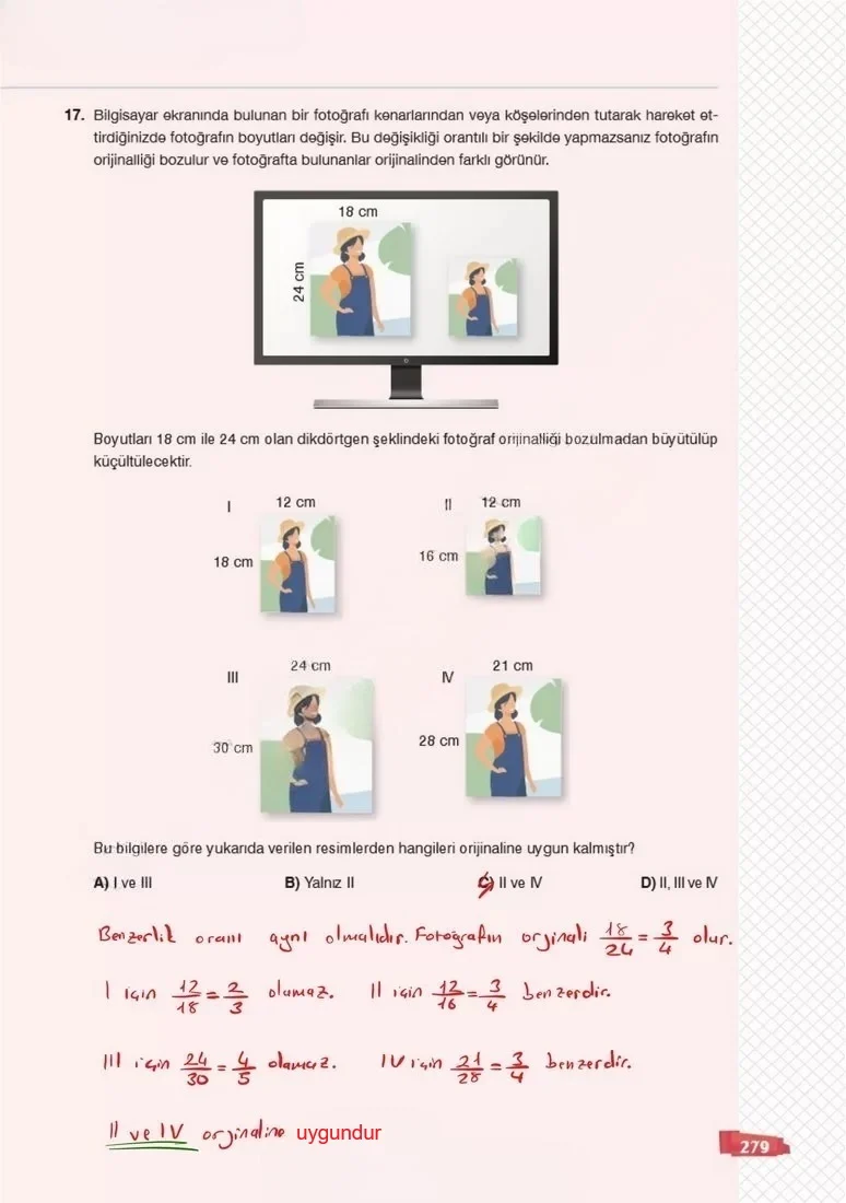 8. Sınıf Matematik Ders Kitabı Cevapları Sonuç Yayınları Sayfa 279 Çözüm Görseli