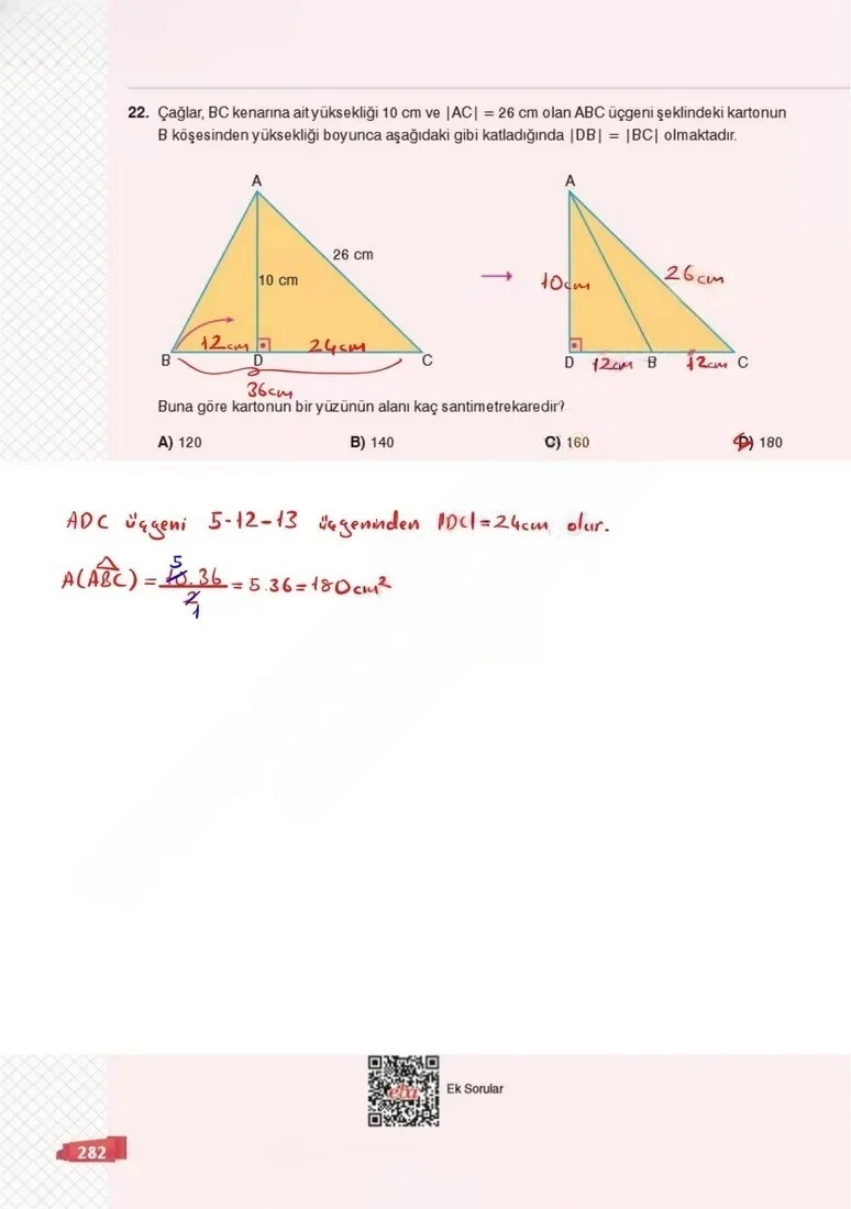 8. Sınıf Matematik Ders Kitabı Cevapları Sonuç Yayınları Sayfa 282 Çözüm Görseli