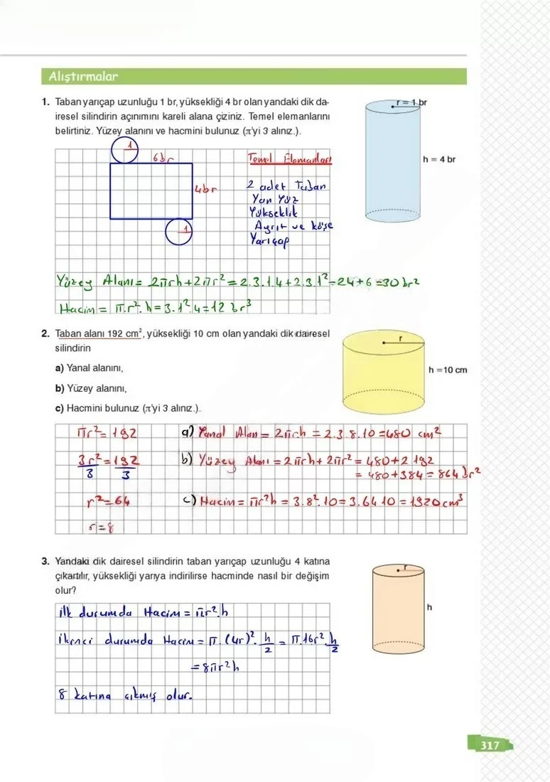 8. Sınıf Matematik Ders Kitabı Cevapları Sonuç Yayınları Sayfa 317 Çözüm Görseli