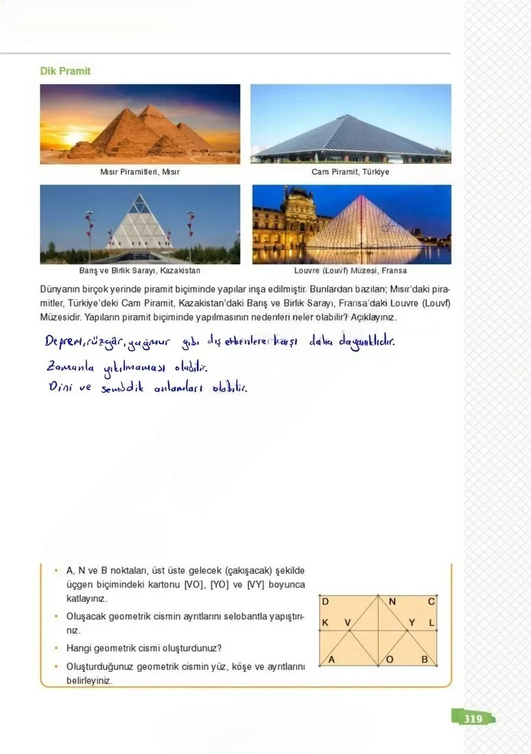 8. Sınıf Matematik Ders Kitabı Cevapları Sonuç Yayınları Sayfa 319 Çözüm Görseli