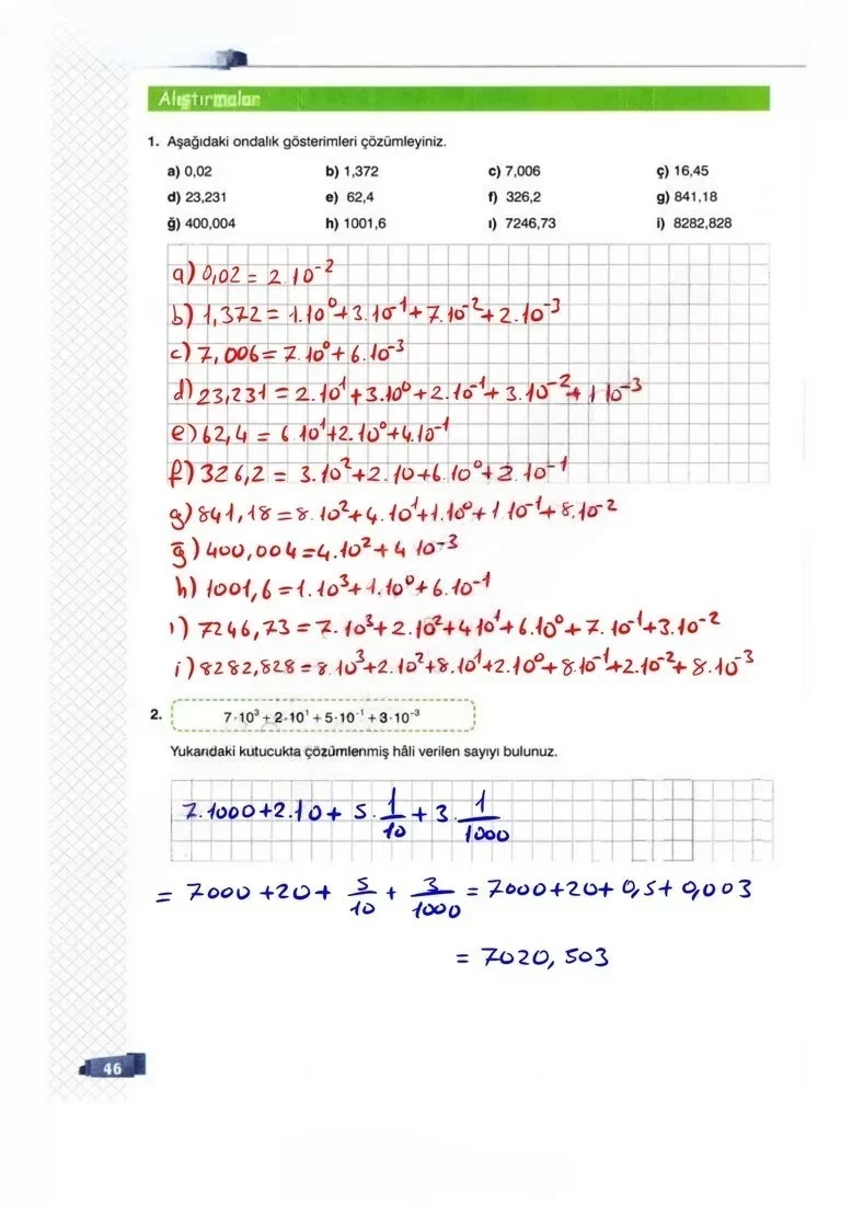8. Sınıf Matematik Ders Kitabı Cevapları Sonuç Yayınları Sayfa 46 Çözüm Görseli