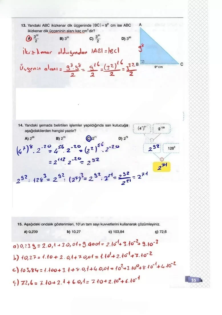 8. Sınıf Matematik Ders Kitabı Cevapları Sonuç Yayınları Sayfa 55 Çözüm Görseli