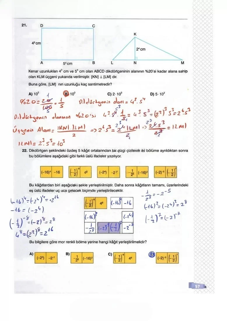 8. Sınıf Matematik Ders Kitabı Cevapları Sonuç Yayınları Sayfa 57 Çözüm Görseli