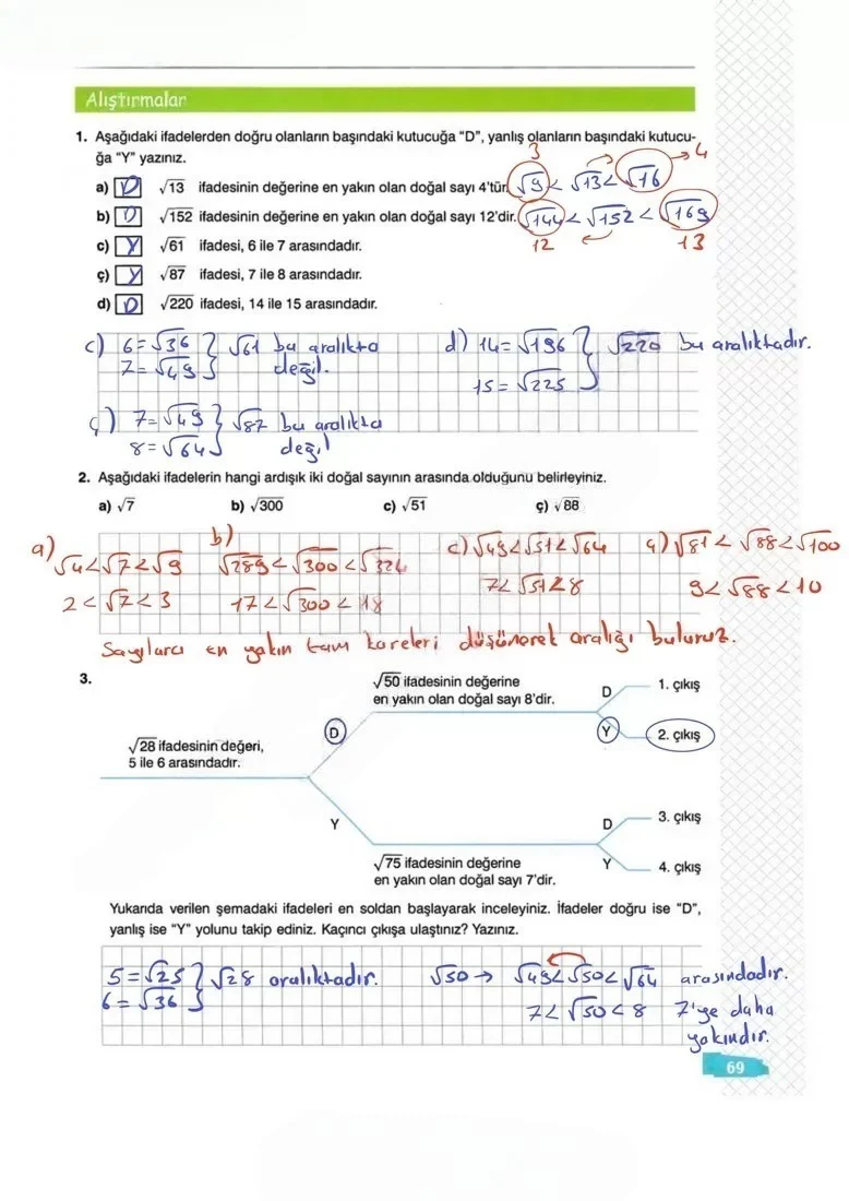 8. Sınıf Matematik Ders Kitabı Cevapları Sonuç Yayınları Sayfa 69 Çözüm Görseli