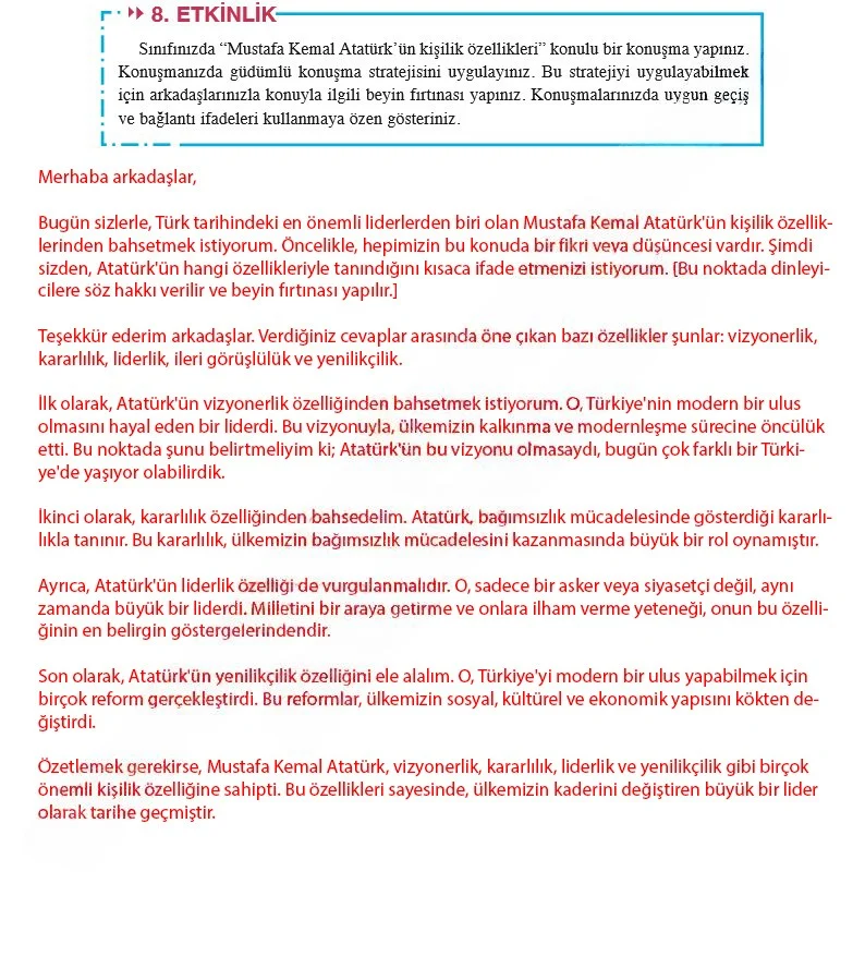 8. Sınıf Türkçe Ders Kitabı Cevapları Hecce Yayınları Sayfa 141 Çözüm Görseli