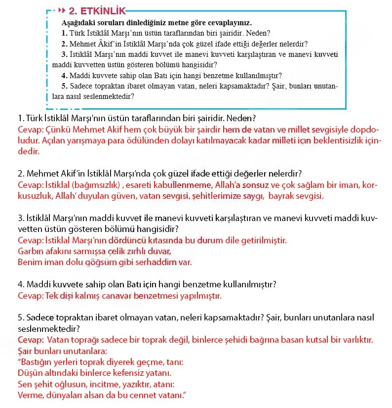 8. Sınıf Türkçe Ders Kitabı Cevapları Hecce Yayınları Sayfa 150 Çözüm Görseli