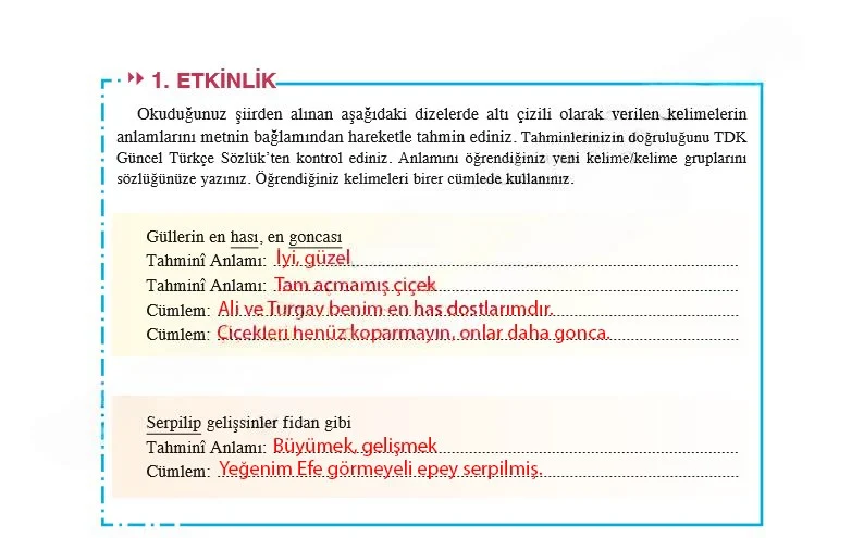 8. Sınıf Türkçe Ders Kitabı Cevapları Hecce Yayınları Sayfa 172 Çözüm Görseli