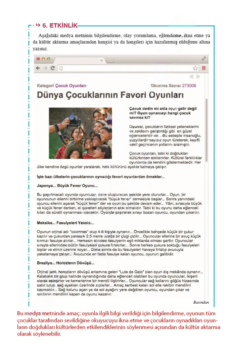 8. Sınıf Türkçe Ders Kitabı Cevapları Hecce Yayınları Sayfa 174 Çözüm Görseli