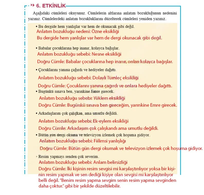 8. Sınıf Türkçe Ders Kitabı Cevapları Hecce Yayınları Sayfa 182 Çözüm Görseli