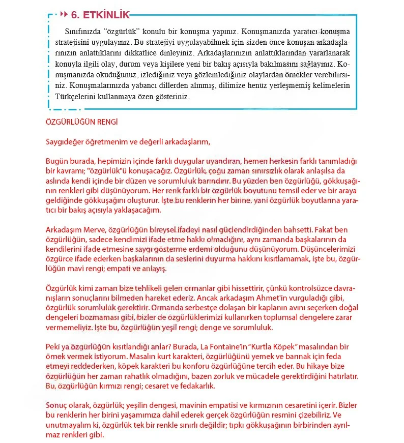 8. Sınıf Türkçe Ders Kitabı Cevapları Hecce Yayınları Sayfa 186 Çözüm Görseli