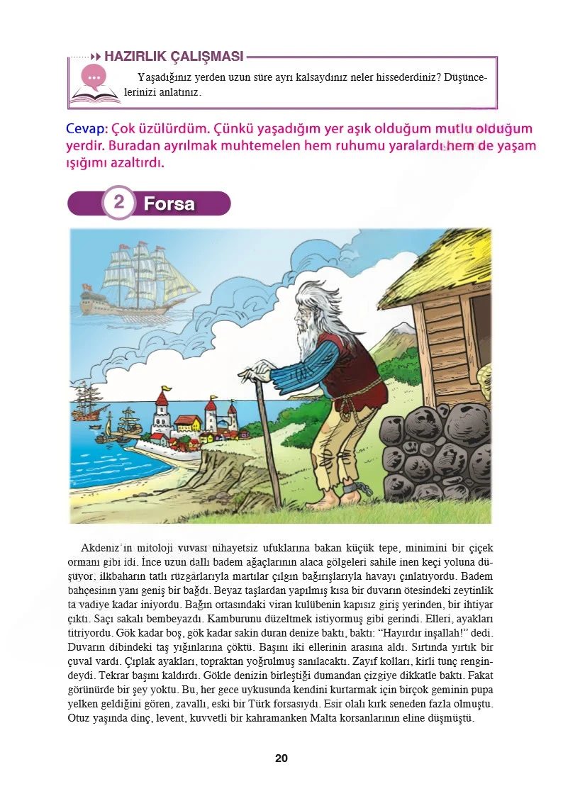 8. Sınıf Türkçe Ders Kitabı Cevapları Hecce Yayınları Sayfa 20 Çözüm Görseli