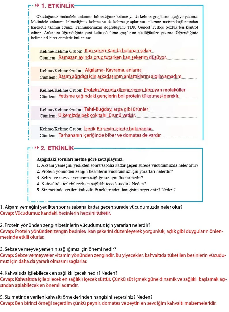 8. Sınıf Türkçe Ders Kitabı Cevapları Hecce Yayınları Sayfa 200 Çözüm Görseli